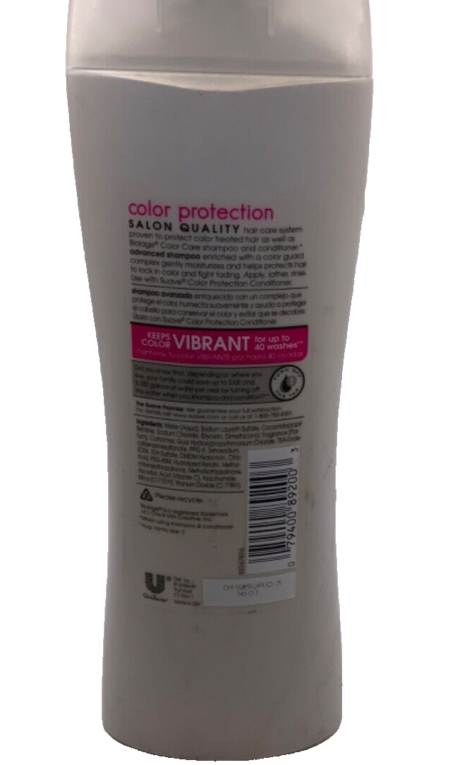 Suave Color Protection Biolage For Color Treated Hair Shampoo 12.6 oz