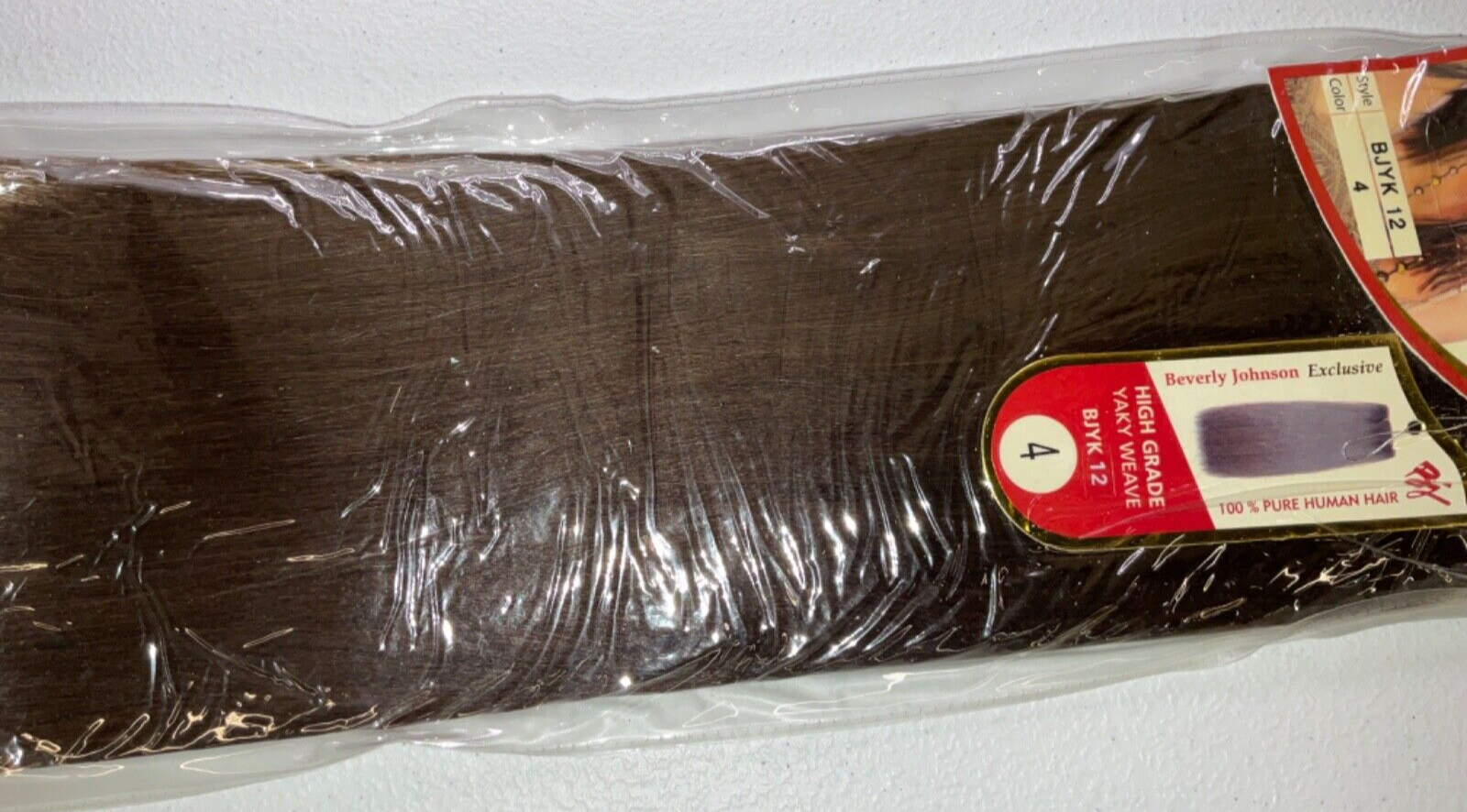 Beverly Johnson 100% Pure Human Hair High Grade Yaky Weave/Color 4/ 12"