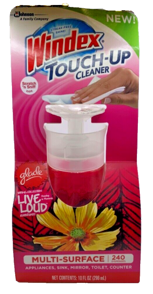 Windex Touch-Up Cleaner Glade SPRING Rosehip & Plumeria Multi-Surface *NEW*