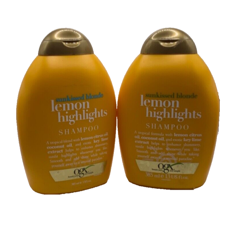 (2) OGX Sunkissed Blonde Lemon Highlights Shampoo 13 Oz