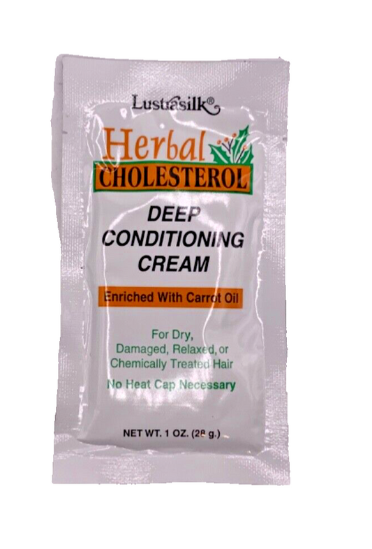Lustrasilk Herbal Cholesterol Deep Conditioning Cream With Carrot Oil Packet 1oz