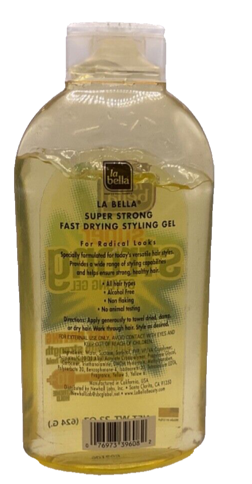 La Bella Super Spike Styling Gel Fast Drying Extreme Hold 10+ 22 Oz