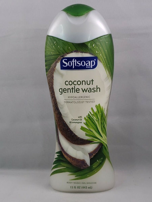 Softsoap Coconut Gentle Wash Hypoallergenic Coconut Oil & Lemongrass 15 oz