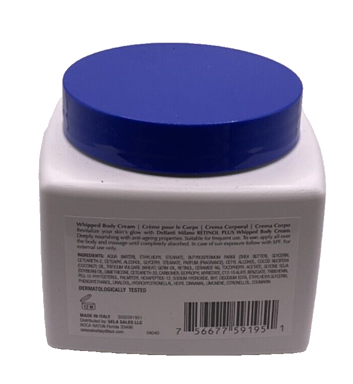 Delfanti Milano Retinol Plus Whipped Body Cream 16.9oz