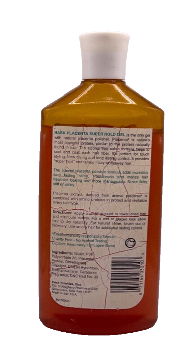 Hask Placenta Hair Styling Gel Super Hold Power/ 16.7 oz