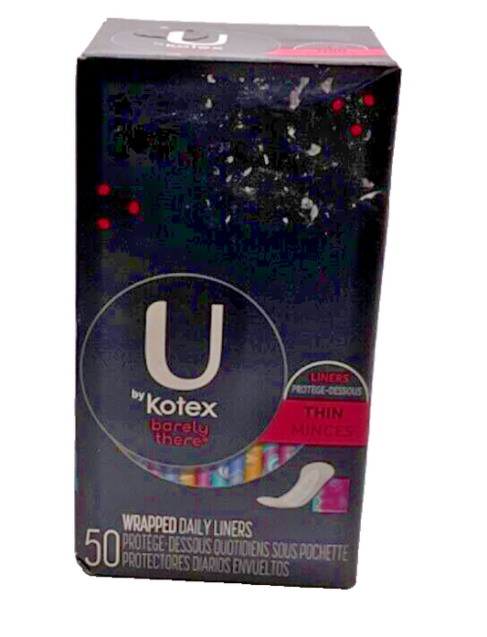 U by Kotex Barely There Thin Liners / 50 Wrapped Daily Liners