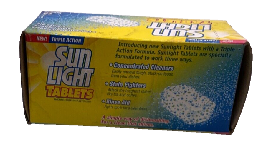 VINTAGE Sun Light Tablets Machine Dishwasher Detergent / 15 tablets