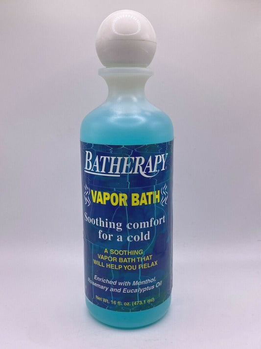 Batherapy Natural Mineral Liquid Vapor Bath Menthol Rosemary Eucalyptus Oil 16oz
