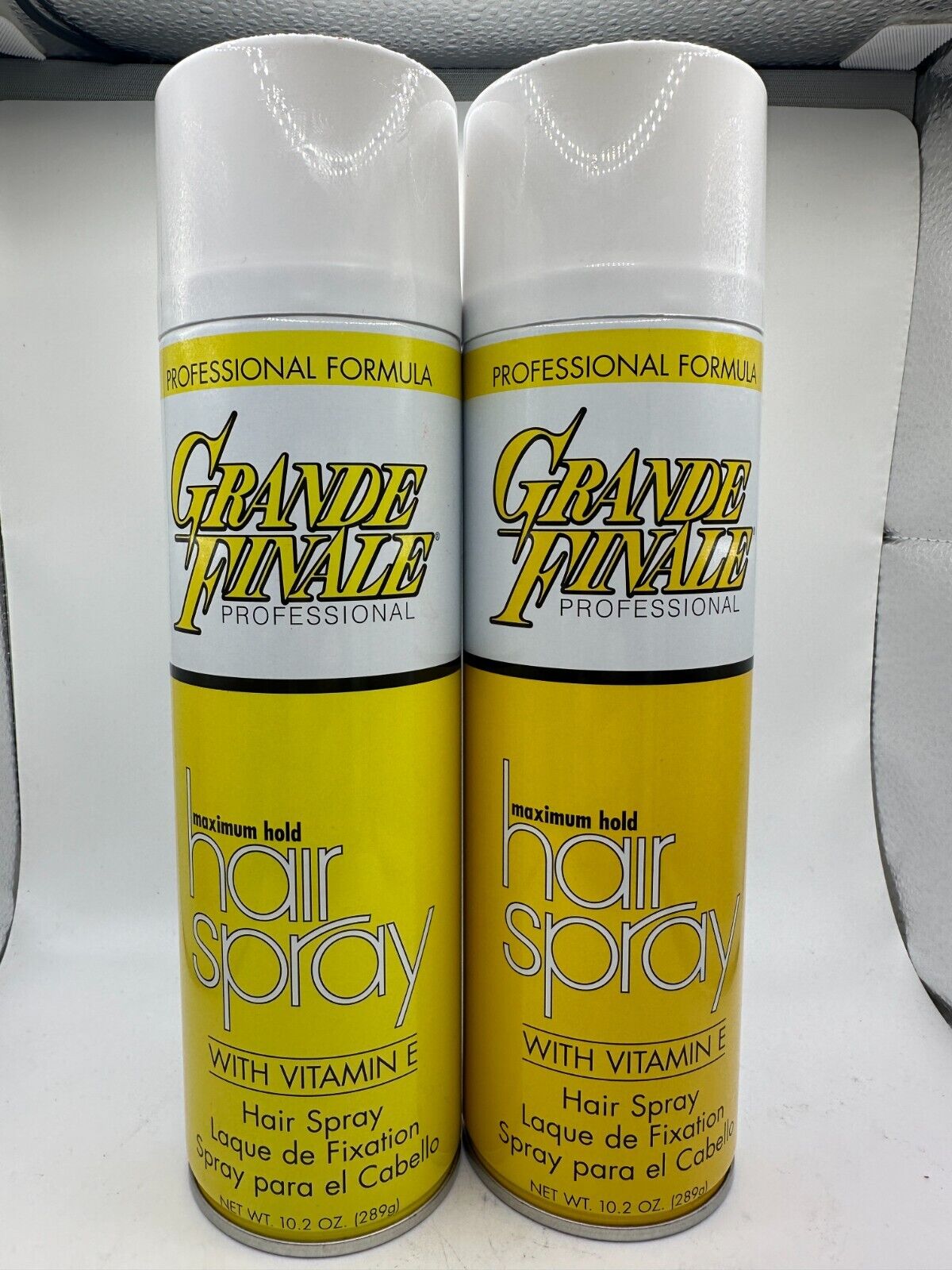 (2) Grande Finale Max Holding Hair Spray 10.2 oz Vitamin E Formula