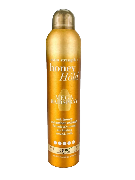OGX Extra Strength + Honey Hold Mega Hairspray / 8oz