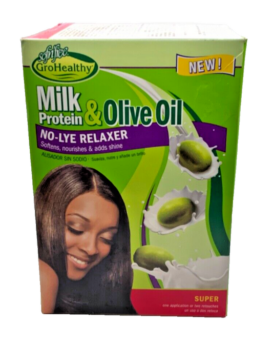 Sofn'Free GroHealthy Milk Protein Olive Oil No-Lye Super Relaxer