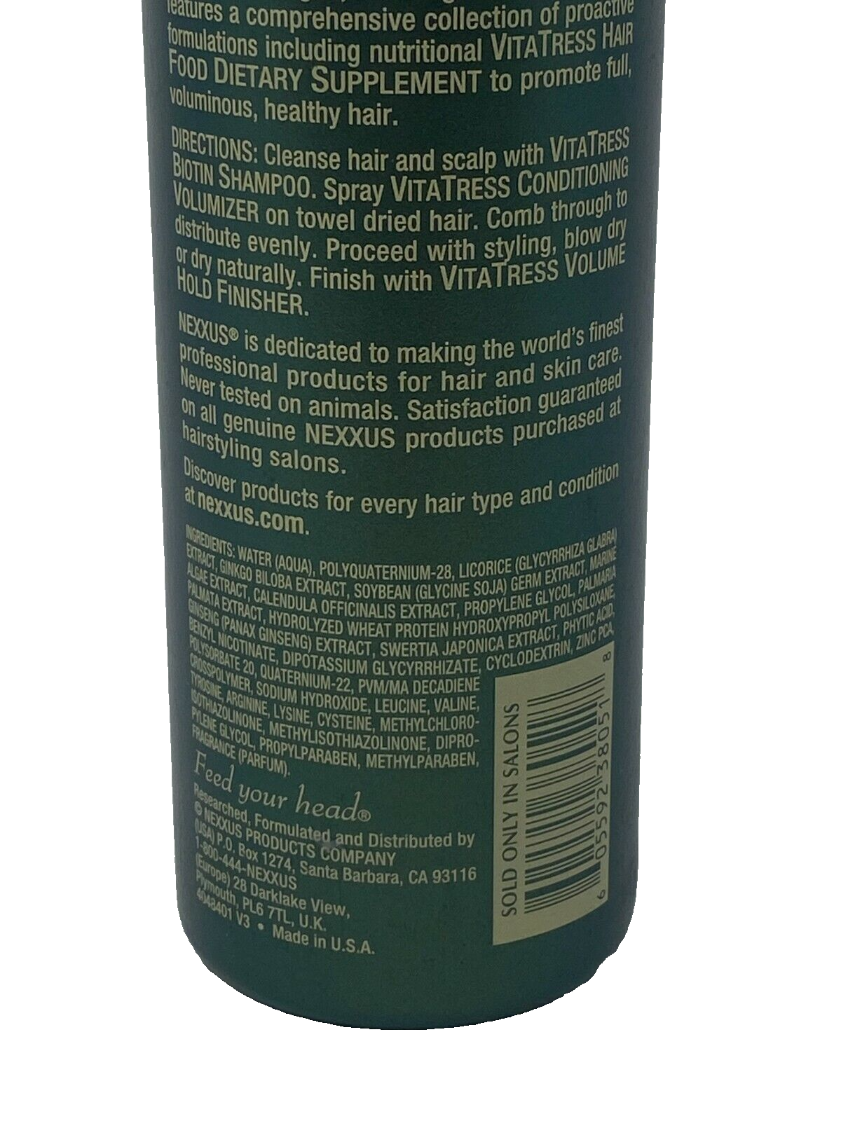 NEXXUS VitaTress Conditioning Volumizer Leave-In Treatment 10.1 oz