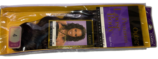 Outre Premium Loose Body 100% Human Hair Color 4 (12 inches)