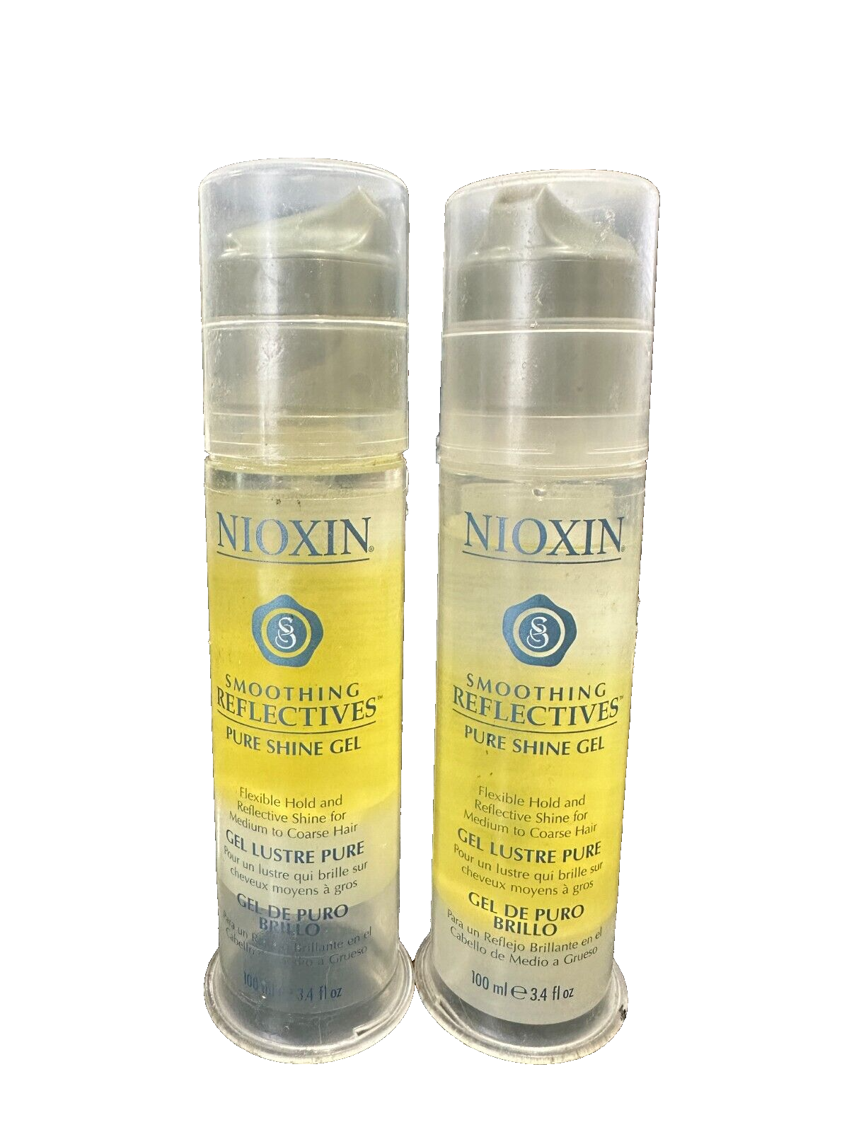 (2) Nioxin Smoothing Reflectives Pure Shine Gel, Medium To Coarse Hair, 3.4 Oz