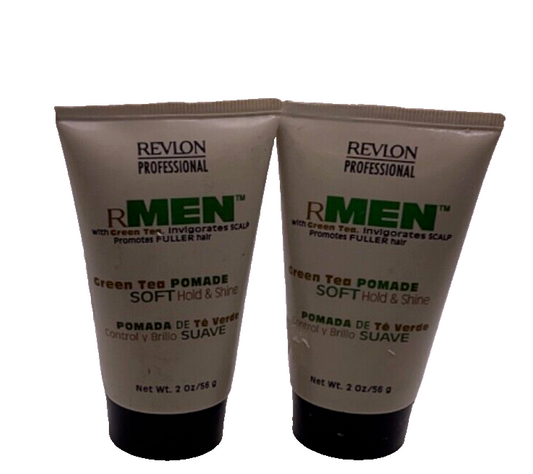 (2) Revlon RMen Green Tea Pomade Soft Hold & Shine/ 2oz
