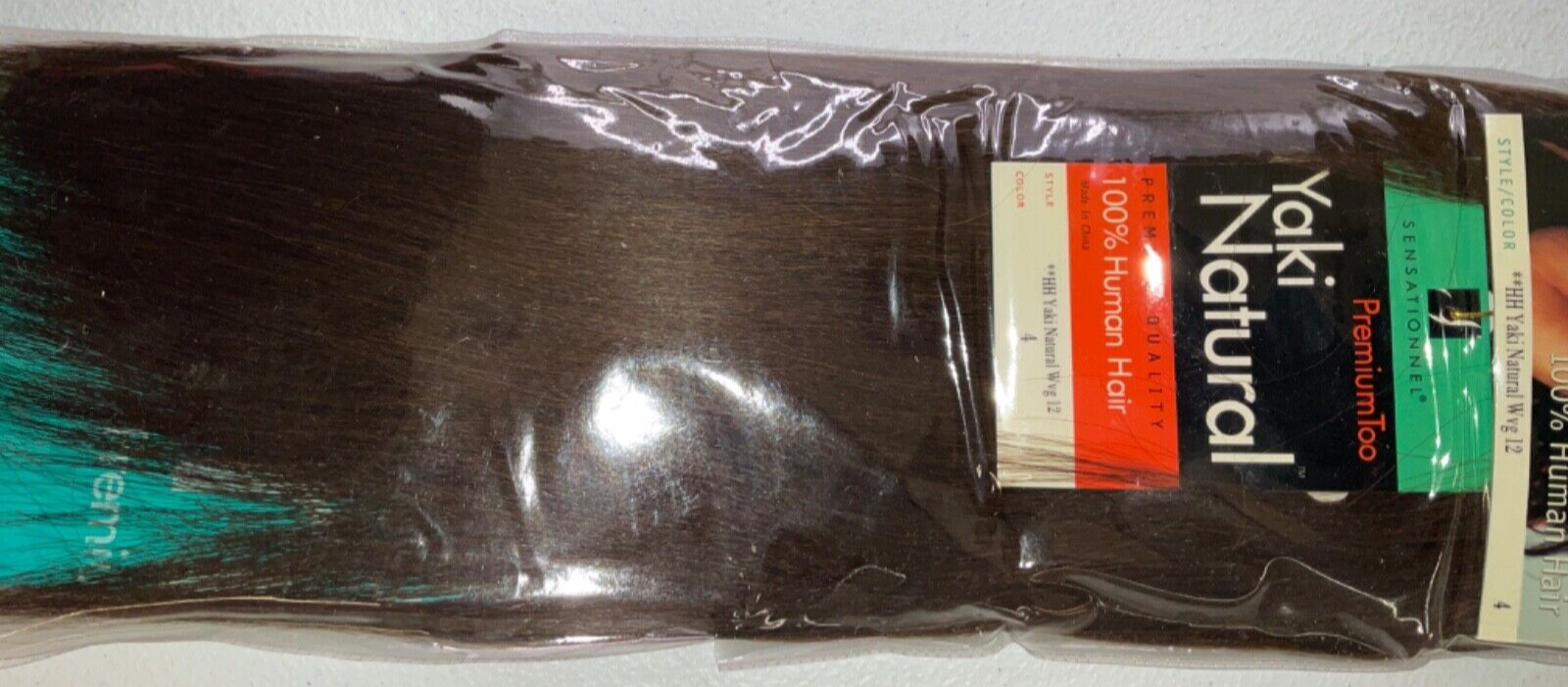 Sensationnel Premium Too 100% Human Hair HH Yaki Natural Wvg/ Color 4 /12 inches