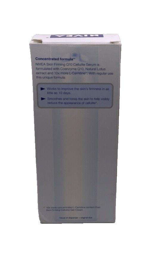 Nivea Skin Firming Cellulie Serum Q10 Plus 2.5oz