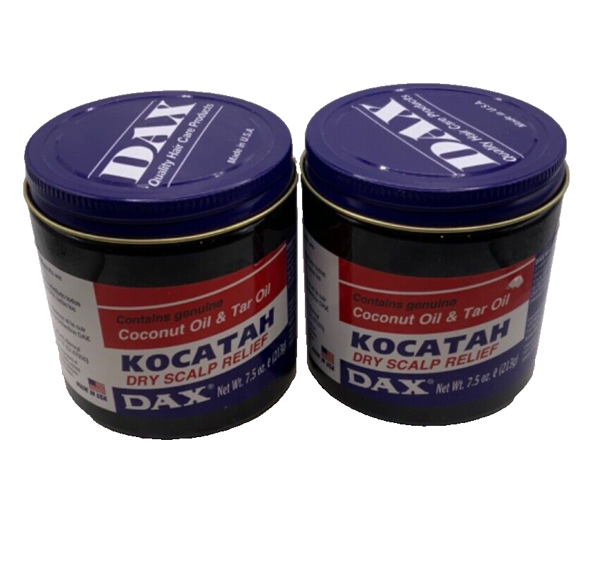 (2Pack) Dax Dry Scalp Relief Kocatah Coconut Oil &Tar 7.5oz