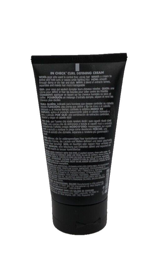 TIGI Bed Head For Men In Check Curl Defining Cream 5.07 fl oz / 150 ml