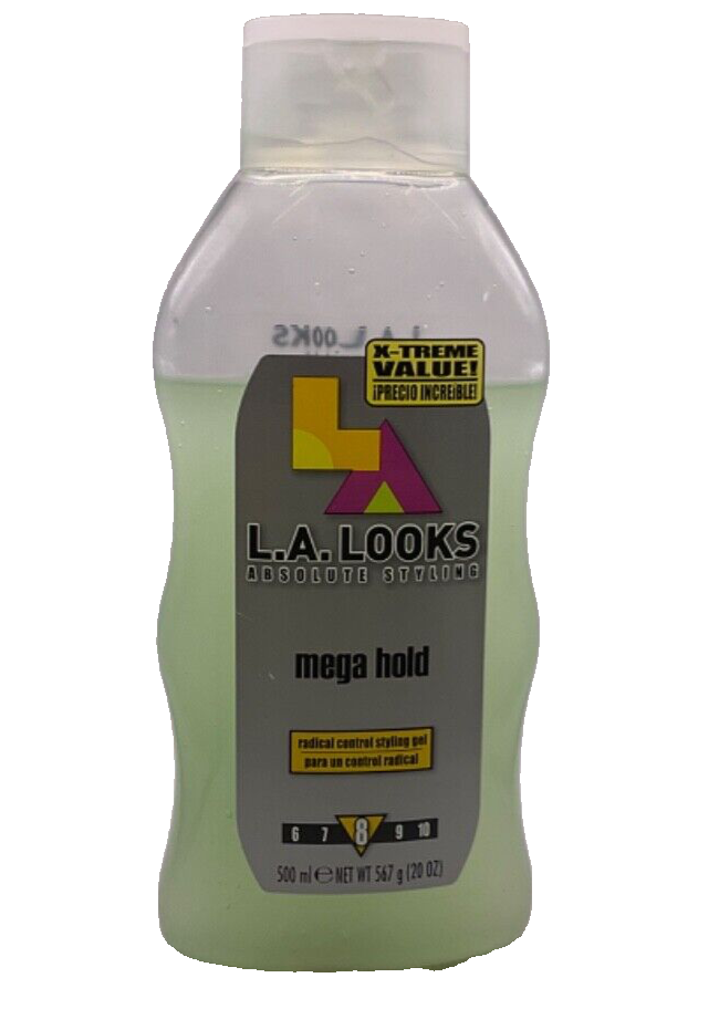 L.A Looks Mega Hold Radical Control Styling Gel Level 8 Hold / 20 oz *80% FULL