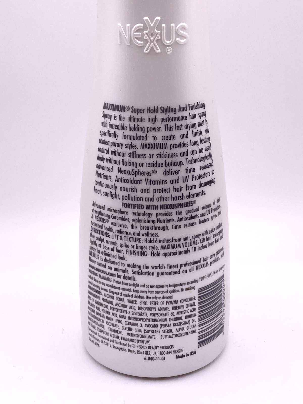 Nexxus Maxximum Super Hold Styling and Finishing Spray 10.1 Fl Oz Original