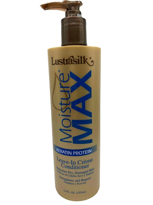 Lustrasilk Moisture Max Keratin Protein Leave-In Creme Conditioner 12 oz