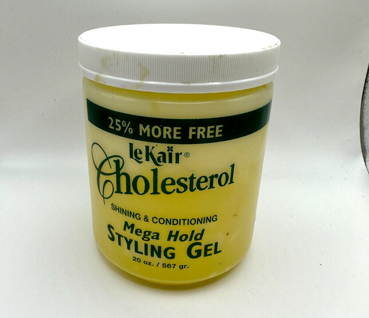 Vtg Lekair Cholesterol Mega Hold Styling Gel - 20 oz