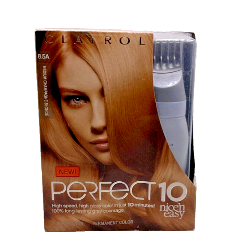 Clairol Perfect 10 Permanent Color #8.5A Medium Champagne Blonde/1 application