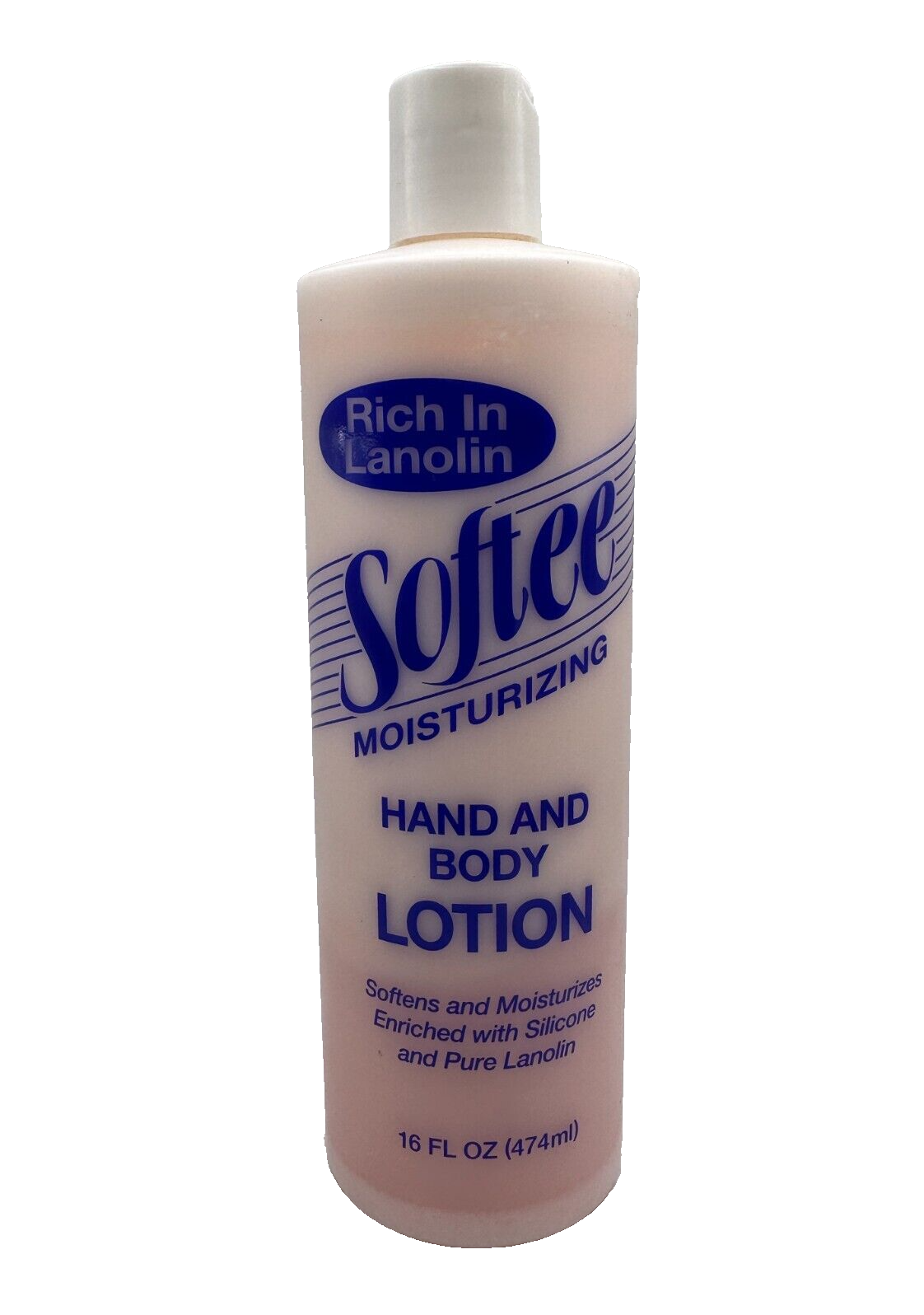 (1) Vtg Softee Moisturizing Rich in Lanolin Hand and Body Lotion - 16 fl oz