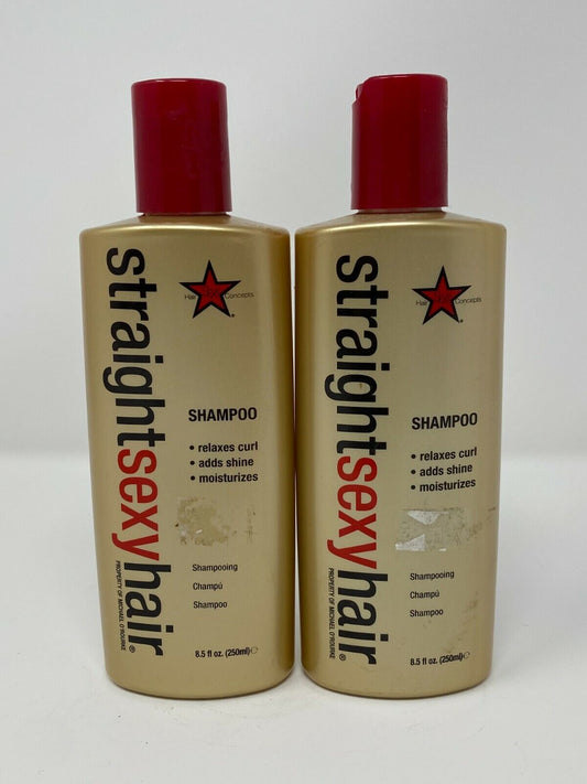 (2) Sexy Hair Straight Sexy Hair Shampoo, 8.5 oz