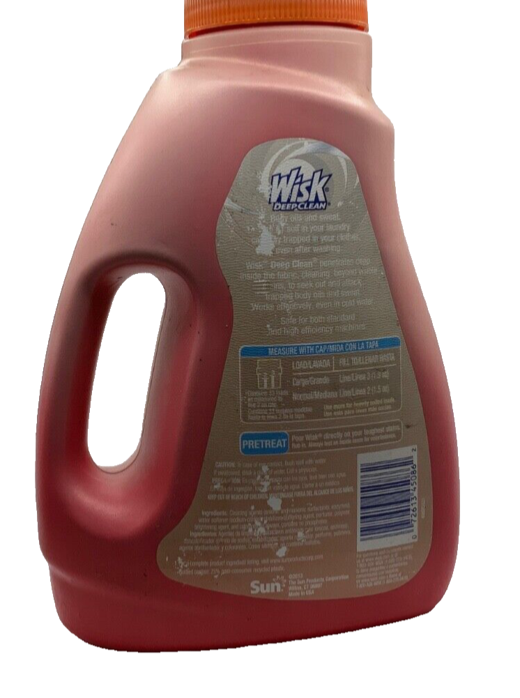 WISK LAUNDRY DETERGENT DEEP CLEAN ORIGINAL 33 LOADS FRESH BREEZE **DAMAGED**