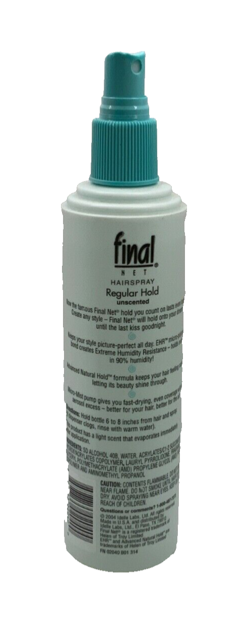 Final Net Regular Hold unscented Hairspray Spray Non Aerosol - 8 oz