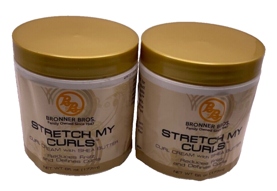 (2) Bronner Bros Stretch My Curls Curl Cream with Shea Butter/6 oz