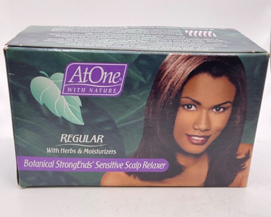 At One With Nature Relaxer-Regular Strength with Herbs & Moisturizers