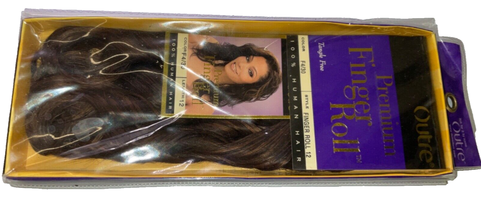 Outre Premium Finger Roll 100% Human Hair Color F4/30 (12 inches)