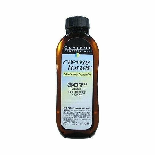Clairol Creme Toner 307 Champagne Ice Base Blue Violet – 2 oz – Fast