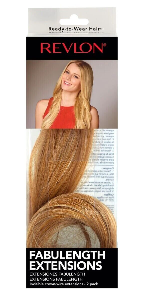 REVLON FABULENGTH 18" EXTENSIONS Crown-wire Extensions Halo Golden Blonde