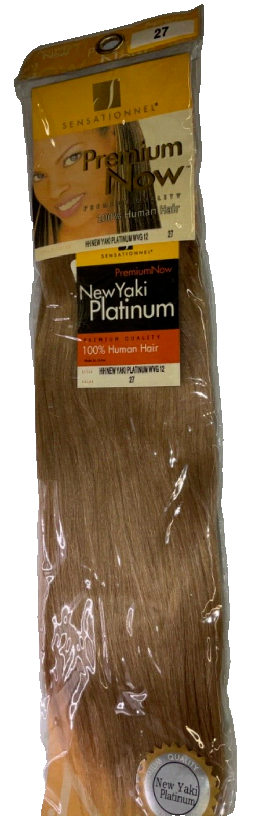 Sensationnel Premium Now 100% Human Hair New Yaki Platinum WVG/Color 27/12 inch