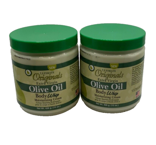 (2) Ultimate Originals Extra Virgin Olive Oil Body Whip Cream 15oz