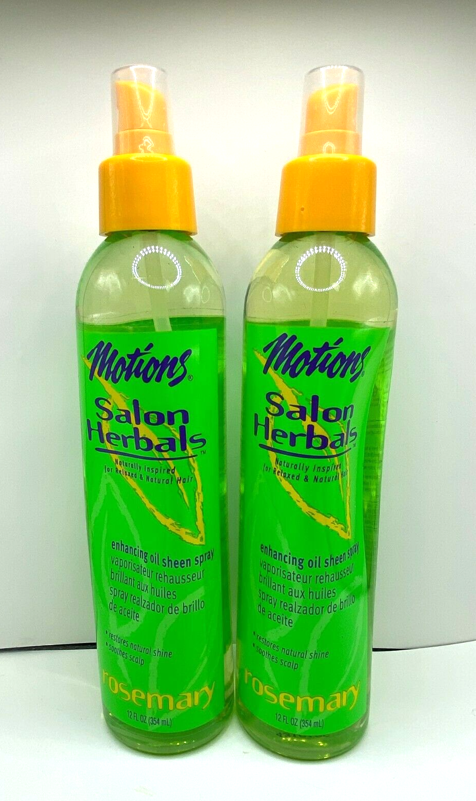 (2) Motions Salon Herbals Enhancing Oil Sheen Spray - 12 oz