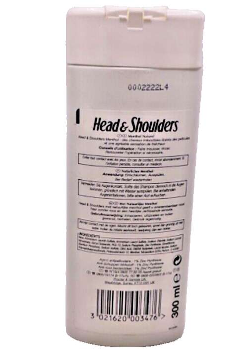 Vintage Head & Shoulders Shampoo Menthol / 300ml