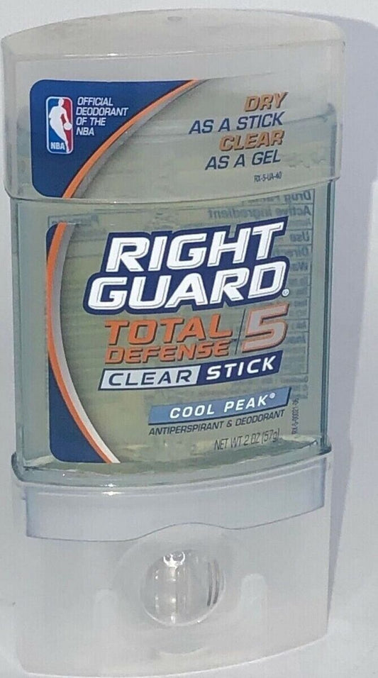 Right Guard Total Defense 5 Clear Stick Cool Peak 2 oz Super Rare