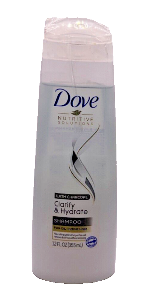 Dove Clarify & Hydrate Shampoo with Charcoal For Oil Prone Hair/12 oz