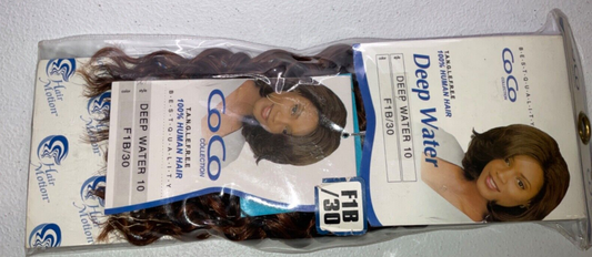 Coco Collection 100% Human Hair Deep Water/ Color F1B/30 / (10 inches)