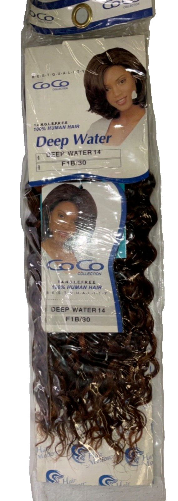 Coco Collection 100% Human Hair Deep Water Color 1B/30 (14 inches)