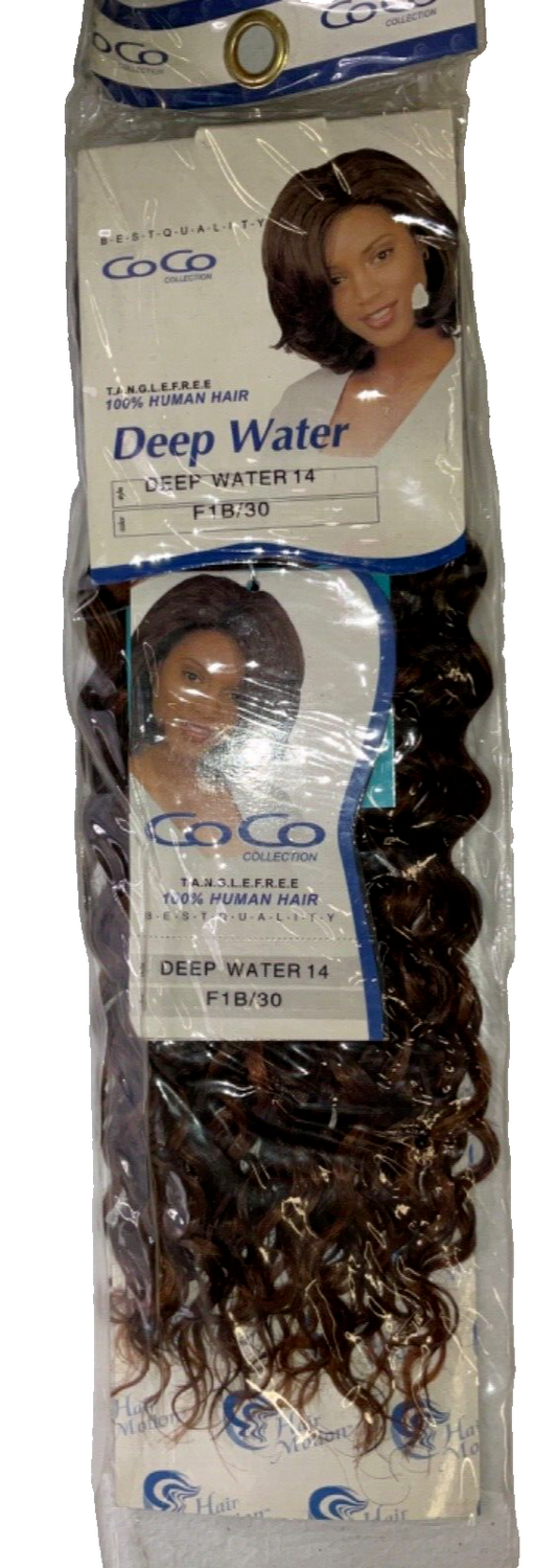 Coco Collection 100% Human Hair Deep Water Color 1B/30 (14 inches)