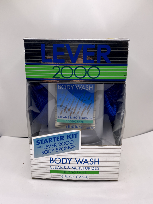 intage 1995 Lever 2000 Body Wash Trial Pack With Body Sponge NIB Travel