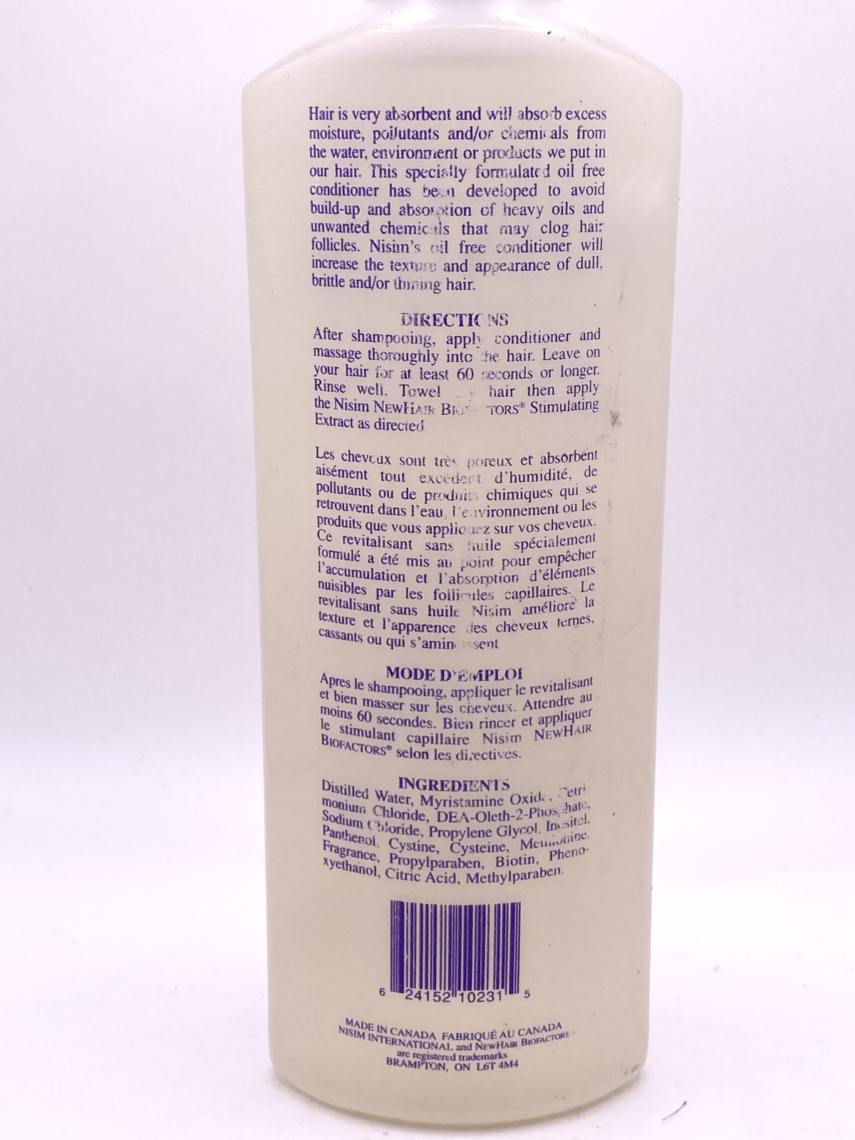 NISIM NEW HAIR BIOFACTORS OIL FREE CONDITIONER 8 fl oz