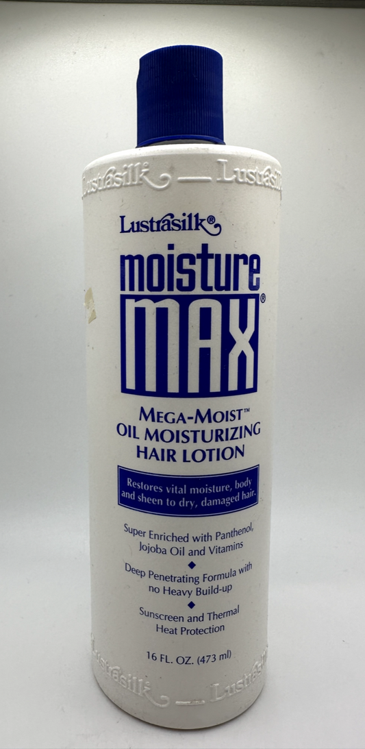 Lustrasilk Moisture Max Mega-Moist Oil Moisturizing Hair Lotion, 16 Fl Oz