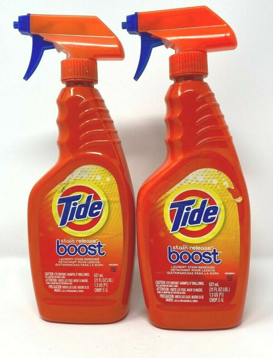 Tide Boost Stain Release Laundry Spray 21oz Each HTF Rare (Lot of 2)